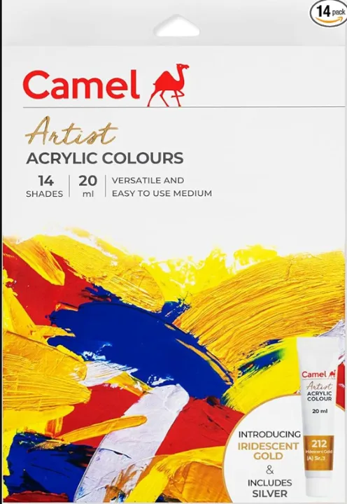 Camel Acrylic Color Box 20 mL Tubes 14Shades | Daraz.com.bd