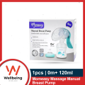 Momeasy Manual Breast Pump 0m+ 120ml Bottle. 