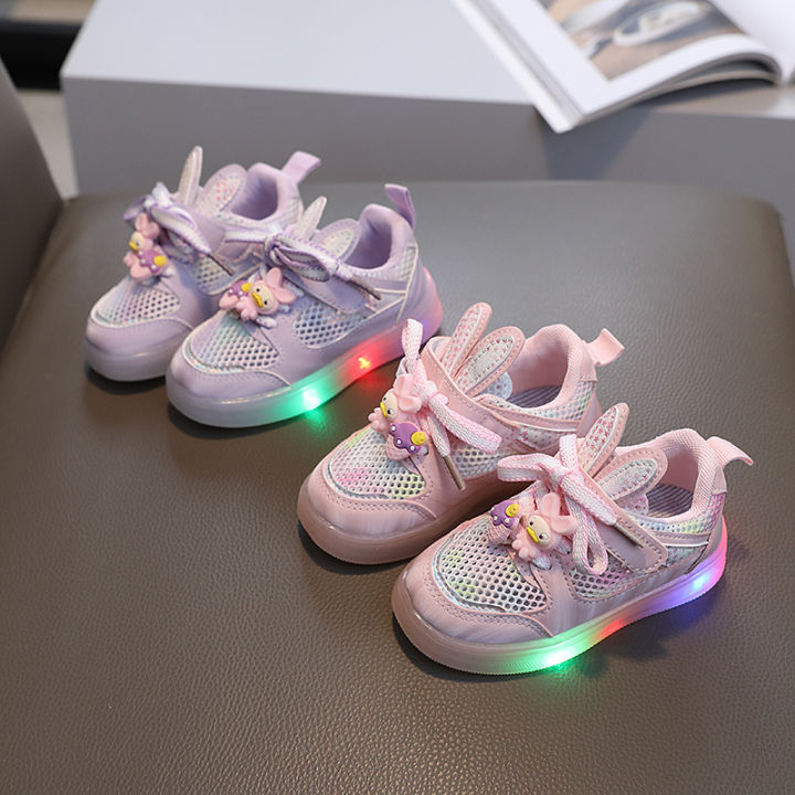 Girls' cricket shoes 2023 spring summer new baby breathable single net girl light 1-6 years old 4 toddler shoes casual shoes