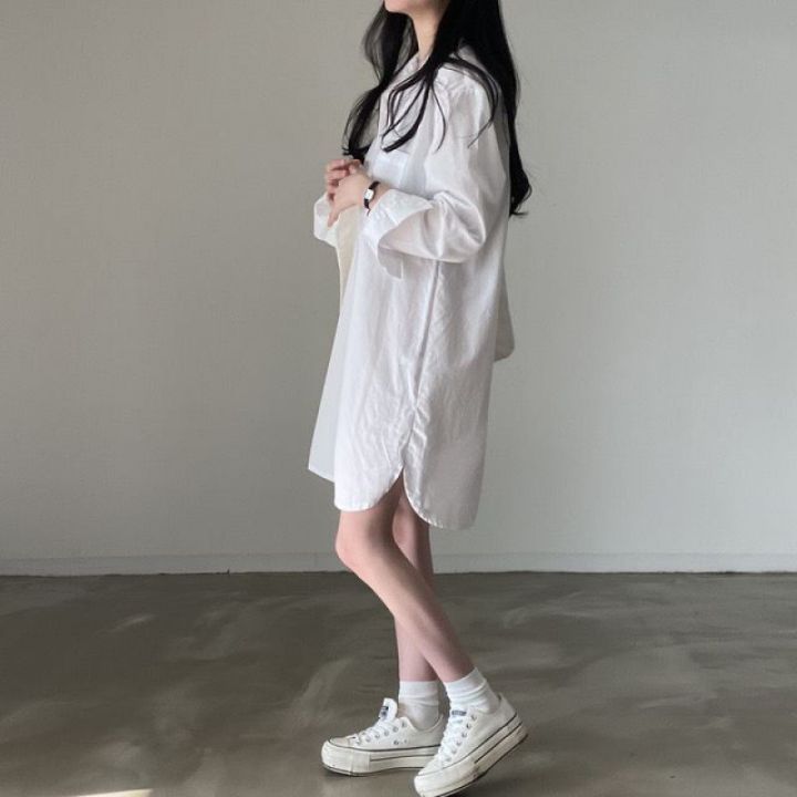 Korean%20Style%20chic%20Simple%20Elegant%20Lapel%20Shirt%20Dress%20for%20Women%20French%20Style%20Loose%20Casual%20Bandage%20Dress%20Inner%20Wear%20Shirt%20Dress%20-%20Image%203