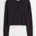 Ladies Long Sleeve Cotton Ribbed Crop Top Blouse for Women, Multicolor, Stylish and Fashionable, Available in M, L, XL. 