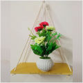 Floating Shelf Wall Wood Hanging Rope Durable Rack for Living Room Bedroom Bathroom Kitchen. 