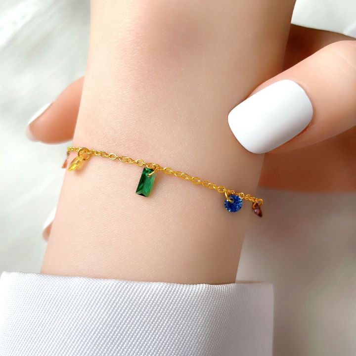 Symphony%20girl%20heart%20blue%20diamond%20rainbow%20water%20drop%20zircon%20seven-color%20necklace%20ins%20fashion%20titanium%20steel%20gold-plated%20clavicle%20chain%20-%20Image%208