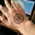 Waterproof Temporary Tattoo Sticker Black Butler Contract Symbol compass anime tatto flash tatoo tattoos for men women. 