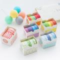 5Pcs/Box Cute Colorful Simple Washi Tape Set Base Lattice Border Sticker Masking Tape DIY Diary Album Planners School Stationery.