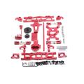 for WLtoys 1:14 144001 RC Car Full Upgrade Spare Parts Metal C Seat Steering Cup Swing Arm Central Drive Shaft,Red , 144001 parts.