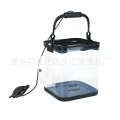 Transparent thick bottom folding EVA water bucket, fishing box, car washing bucket. 