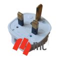 MK Made in Malaysia 13A 3 Pin Flat Plug Premium Quality White Connector Cord Adapter Electrical AC Power 3Pin.