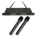 UHF Dynamic Handheld Microphone, UHF Wireless Microphone System Dual Channel Simple Operation for Auditorium for Dance Hall.