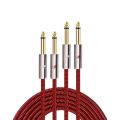 Dual 1/4'' TS Mono 6.35mm Jack to 1/4 Inch Male Audio Cable for Mixer Amplifier Electronic Organ Guitar OFC Cords 1M 2M 3M 5M 8M. 