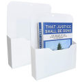 2 Pack Magnetic File Holder - Paper Holder, Pocket Organizer,Hanging Wall File Organizer Office Supplies Storage, Magazine Mail Organizer Case for Notebooks,Planners,Letter. 