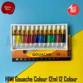 MIYA HIMI Gouache Paint Tube Set (12ML) — 12, 18, 24, 36 Colors. 
