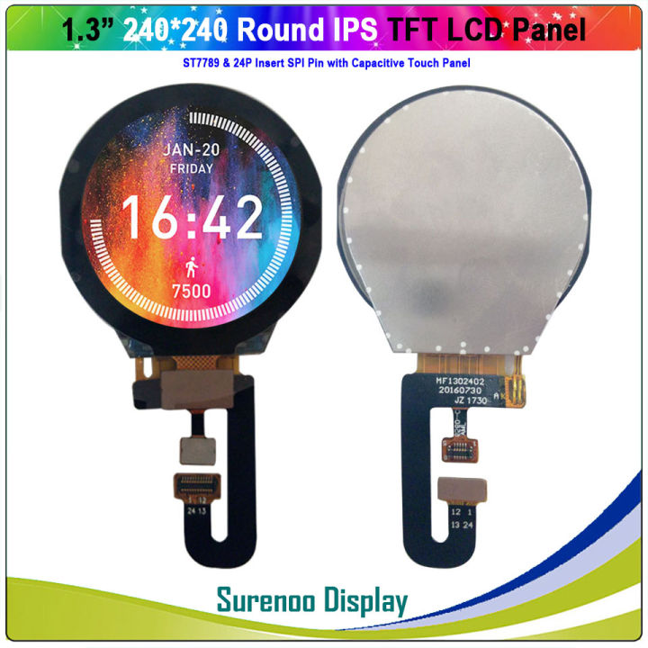 1.3%20Inch%20Circle%20Circular%20240x240%20Ips%20Serial%20St7789v%20Tft%20Lcd%20Display%20Module%20Screen%20With%20Capacitive%20Touch%20Panel%20-%20Image%202