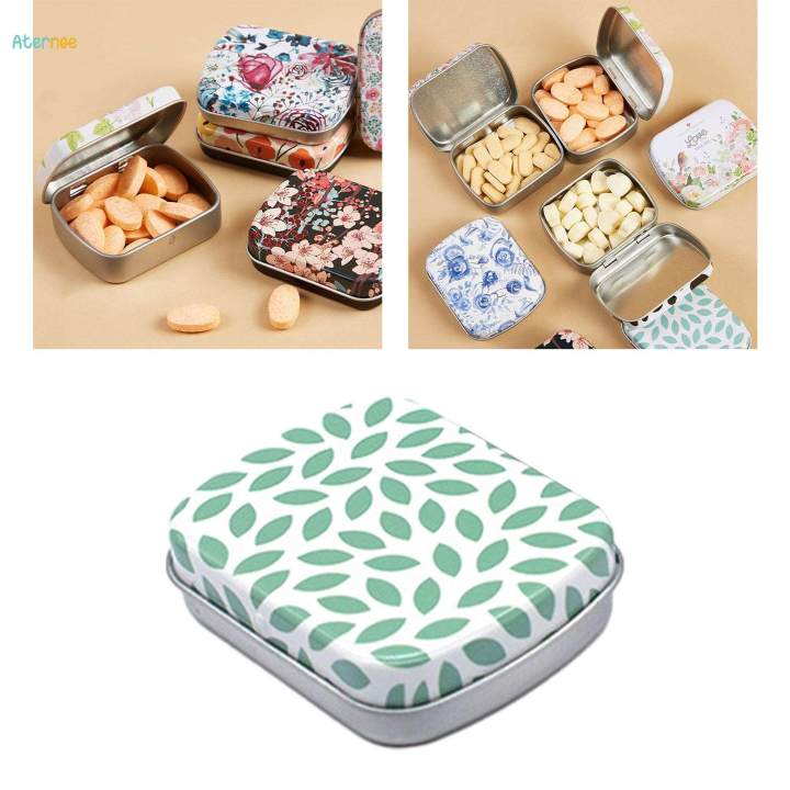 Small Tin Box with Lid Home or Outdoor Storage Storage Case Container
