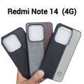 For Xiaomi Redmi Note 14 4G Luxury Ultrathin Leather Grain TPU Design Anti-Fingerprint Back Cover Camera Protective Phone Case.