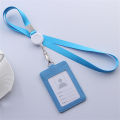 Women Business Bank Holder Name ID Card Cover Work Card Holders Metal Work Identity Badge With Lanyard Card Case Men.