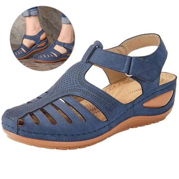 Women%20Orthopedic%20Sandals%20Comfy%20Closed%20Toe%20Mules%20Summer%20Slippers%20Flat%20Shoes%20New%20-%20Image%203