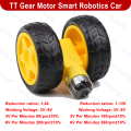 Gear Motor DC 3V 6V 100RPM 200RPM Gear Motor Dual Shaft Smart Robotics Car TT Gear Motor Double Shaft Dual Axis Geared TT Motor For Smart Robot Car Toys Tool Sets.