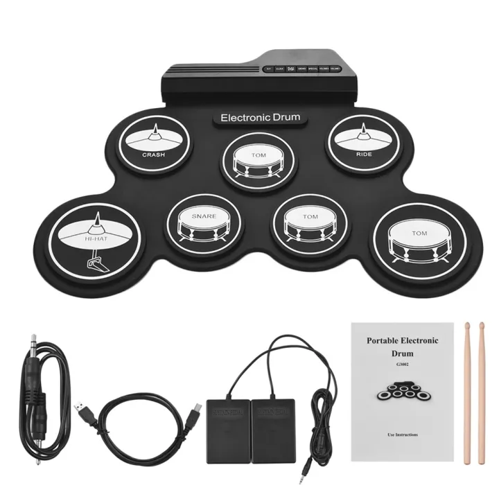 7%20Pads%20Electric%20Drum%20Set%20,Portable%20Roll%20Up%20Drum%20Kit%20with%20Drum%20Pedals%20Drum%20Sticks,%20Gift%20for%20Kids%20Adults%20-%20Image%204