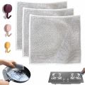Multipurpose Wire Dishwashing Rags for Wet and Dry, Multipurpose Non-Scratch Scrubbing Wire Dishwashing Ragsfor Dishes, Sinks, Counters, Stove Tops, Easy Rinsing.