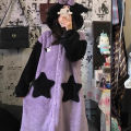 2 thick kulomi couple pajamas women's winter plus velvet nightgowns husk warm outer wear loungewear long cute bathrobes. 