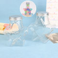 Star Shaped Doll Ornament Storage Box Plastic Bottle With Lids Food Storage Container Wide Mouth Jar Reusable Cookie Container.