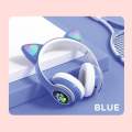 Wireless Headphones RGB Cute Cat Girls Kids Gift Headset with Microphone Stereo Music Gaming Headsets Control Lights Earphone. 