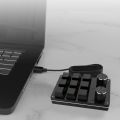 Bluetooth Type-C Custom 9 Keys 2 Knob Keyboard Volume Knob Programming Macro Gaming Photoshop Keypad Mechanical Keyboard. 