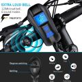 Rechargeable ABS LED Bicycle Front/Head Light with USB with Speedometer, Odometer and is Waterproof, Suitable for All Mountain and Road Bicycle and Bikes. 