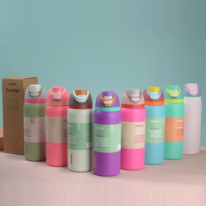 stainless steel Owala fruit cup double-layer vacuum insulated cup sports water bottle outdoor sports fitness water bottle