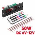 DC 12V 50W Amplifier Bluetooth 5.0 MP3 Player Decoder Board FM Radio TF USB 3.5mm AUX Module Bluetooth Receiver Car kit Audio.