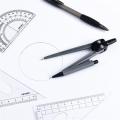 OIMG 8Pcs/Set Compasses Ruler Brands Math Set Geometric Drafting Tool Ruler Drawing Suit.