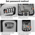 Key Cabinet Organizer Metal Key Lock Box Wall Mounted Waterproof Key Storage Lock Box with Mounting Kit.
