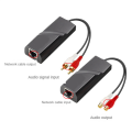 1 Pair Audio Network Cable Extender Twisted Pair Transmitter Gray Plastic+Metal 2-Way Audio Extender RJ45 to Extender. 