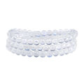 Jingyao collection cream body blue moonstone bracelet feldspar three ring bracelet ice strong blue light crystal jewelry for men and women.