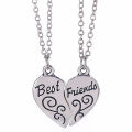 1 Pair Women Necklace Best Friends Letters Engraved Jewelry Freinds Matching Necklace for Party. 