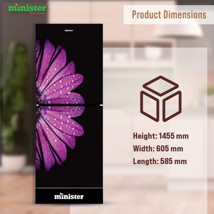 MINISTER%20M-195N%20BLACK%20ZINNIA%20(MATCH)%20REFRIGERATOR%20with%20Free%20Delivery%20-%20Image%202