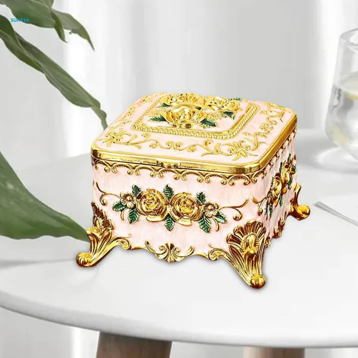 European%20Style%20Vintage%20Jewelry%20Box%20Enameled%20Trinket%20Box%20Keepsake%20Box%20for%20Women%20Girls%20Gift%20,%20Square%20-%20Image%209