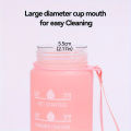 700ml Sports water Bottle High Temperature Resistant Graduated Straw Cup Rainbow Frosted Progressive Color Water Cup Plastic Cup. 
