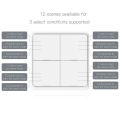 1 Piece 4 Gang Tuya ZigBee Wireless 12 Scene Switch Push Button Controller Battery Powered Automation Scenario ABS for Tuya Devices.