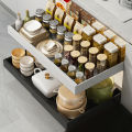 GC Pull Out Cabinet Organizer Fixed With Adhesive Film, Carbon Steel Slide Out Drawers, Sliding Drawers Pantry Shelf For Kitchen, Living Room,Home. 