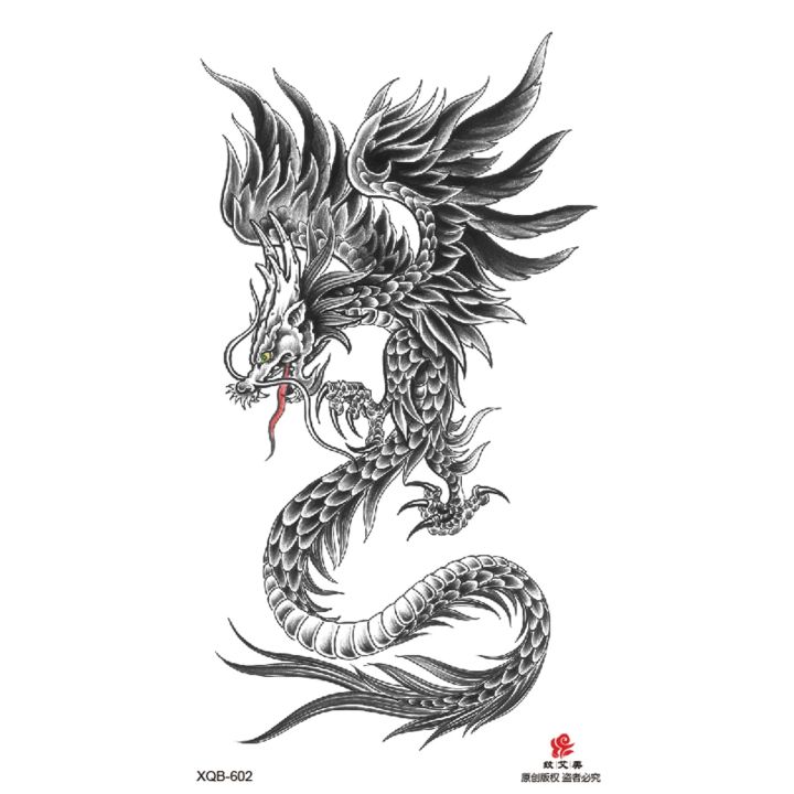 Waterproof%20Temporary%20Tattoo%20Sticker%20Phoenix%20Feather%20Dragon%20Eagle%20Hand%20Back%20Arm%20Flash%20Tatoo%20Tatto%20for%20Woman%20Men%20-%20Image%207
