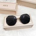 Sunglasses Women 2022 Fashion Tea Gradient Ocean Water Cut Trimmed Lens Metal Curved Temples Sun Glasses Cycling Female UV400.