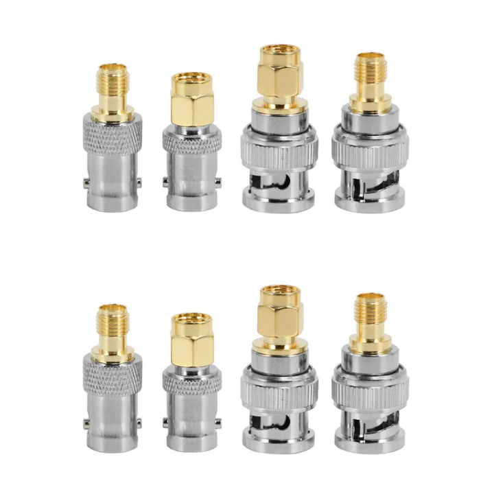 8Pcs BNC to SMA Type Male Female RF Connector Adapter Test Converter ...
