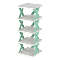 5 Layer Shoe Rack Organizer, Small Creative Vertical Shoe Stand, Narrow Shoe Storage Rack, Space Saving DIY Free Standing Shoes for Corner, Closet, Hallway, Easy Assembly and Stable in Structure (5-Layers Size 30x28x17.5cm).