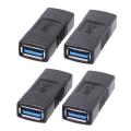 4Pcs USB 3.0 Type A Female to Female Adapter Coupler Gender Changer Connector.