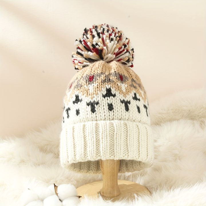 Cute%20Print%20Embroidery%20Beanies%20Hats%20for%20Women%20Men%20Winter%20Wool%20Warm%20Pompom%20Baggy%20Knit%20Hat%20-%20Image%207