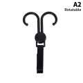 Black Double Hook Baby Stroller Hanger Cannot Rotate And Rotation Adjustment Cart Hook Loop Fastener Stroller Accessories. 