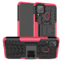Heavy Duty Armor Tough Hybrid Shockproof Dual Layer Kickstand Protective Case Cover For OPPO Realme C15. 
