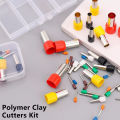 8/40pcs Mini Clay Cutters Earring Hole Hollow Round Cutter Pottery Tools Polymer Clay Tools Clay Extruder Vnce Lncei.